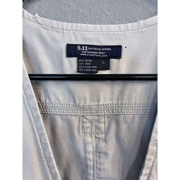 5.11 Tactical Series men’s beige vest 10-pockets solid cotton‎ L - Picture 3 of 6